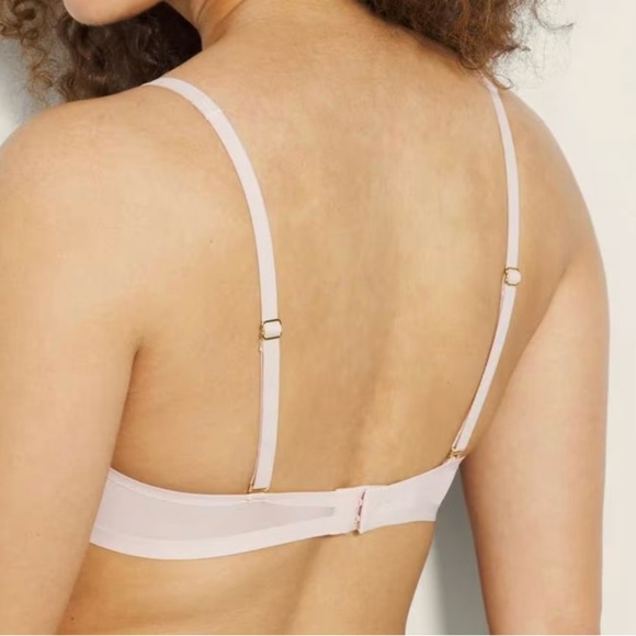 Soma Pink Wireless Lace Trim Bra NWT - Picture 2 of 8